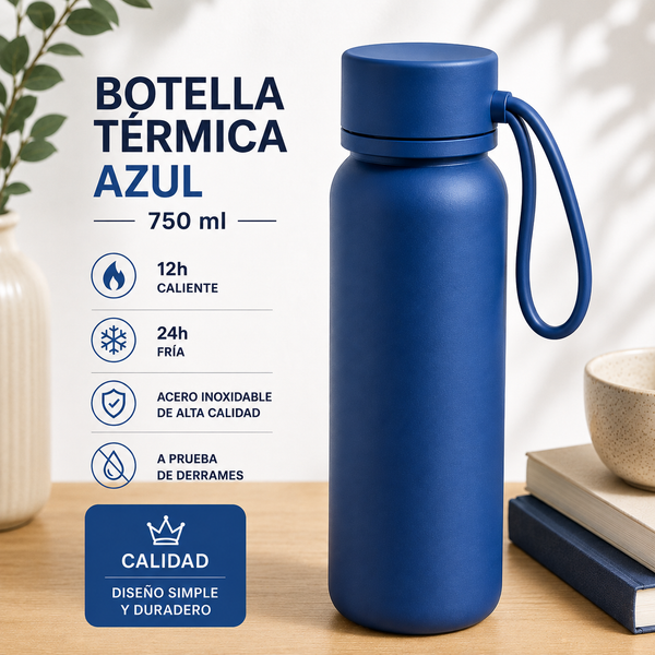 Botella Térmica Azul 750 ml